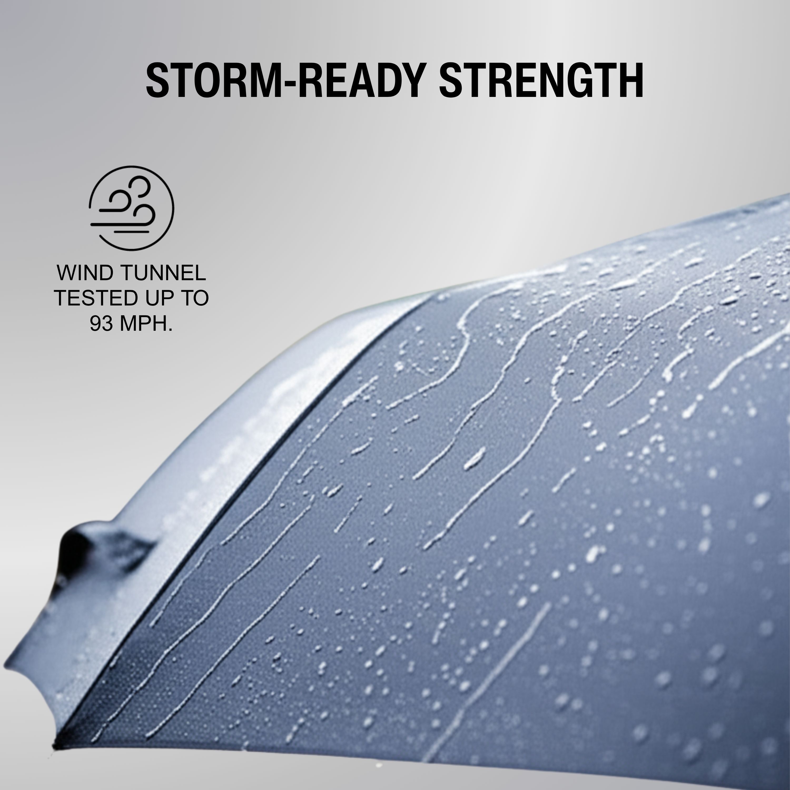 Knirps T.260 Duomatic Medium Pocket Rain Umbrella in Black– Automatic Open Close, Wind-Tunnel Tested to 93mph, Hook Handle Design, 38in Canopy, OEKO-TEX, Fits in Backpacks & Purses