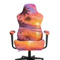 thumbnail image 2 of HELLHERO Hawaii Palm Tree Gaming Chair Cover with Armrest Covers for Office Home Office, Waterproof Stretchable Spandex Office Chair Cover, 2 of 10