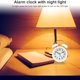 thumbnail image 5 of Inteprter Reloj despertador de campana doble de 3 pulgadas, marco de Metal, esfera 3D con retroiluminación, luz nocturna, reloj de de escritorio para Electrónica Blanco, 5 of 6