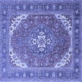 thumbnail image 1 of Ahgly Company Machine Washable Indoor Square Persian Blue Traditional Area Rugs, 6' Square, 1 of 4