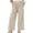 Beige sweatpants women, variant on Nfurl Wide Leg Sweatpants for Women Elastic Waist Open Bottom Baggy Sweat Pants with Pockets Work Casual Barrel Sweatpant Comfy Lounge Pants Black,L