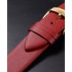 thumbnail image 4 of Correa de Cuero Uxcell, Correa de Reloj de Cuero Lisa y Plana para Hombres y Mujeres, Rojo, Tono Dorado, 18mm, 4 of 7