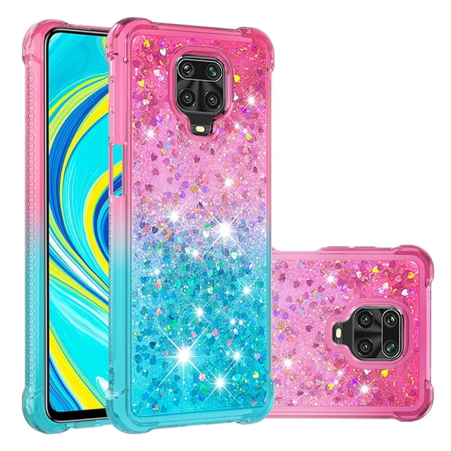 Funda para Xiaomi Redmi Note 9S/Redmi Note 9 PRO Transparente con Brillos Carcasa Protectora Antigolpes con Glitter Brillante