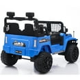 thumbnail image 5 of Joyracer 4WD 24 Volt Ride on Toy Truck with 2 Seater Remote Control & 800W Power Motors, Kids Ride on Car w/ 4 Wheels Spring Suspension, 3 Speeds, Bluetooth Music, Shovel, Blue, 5 of 9