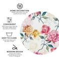 thumbnail image 4 of Kll Round Shape Drink Coasters Set Of 4,Pu Leather Absorbent Coasters Set Decorative Coffee Cup Coasters Housewarming Gift For Home Decor-Colorful Flowers, 4 of 9