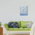thumbnail image 2 of Coastal Room Makeover Bathroom Wall Art on a 12X16in Ocean Sea Canvas, Vintage Poster Style, Modern Nautical Painting, Beach Decor Accessories for Home., 2 of 7