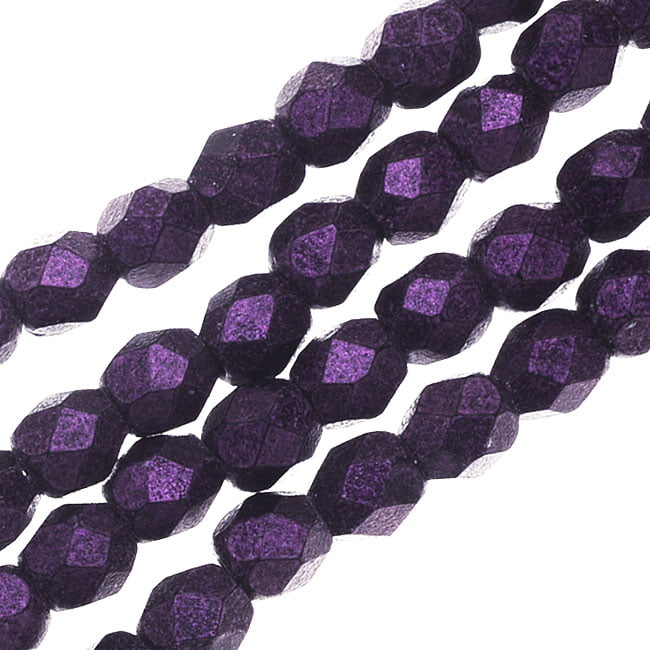faceted beads faceted round beads California Violet or CHOOSE QUANTITY for discount 50 pcs 6 mm Fire-Polished Czech glass beads
