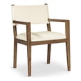 thumbnail image 1 of Bowery Hill Contemporary Cream Vegan Leather Dining Arm Chair, 1 of 9