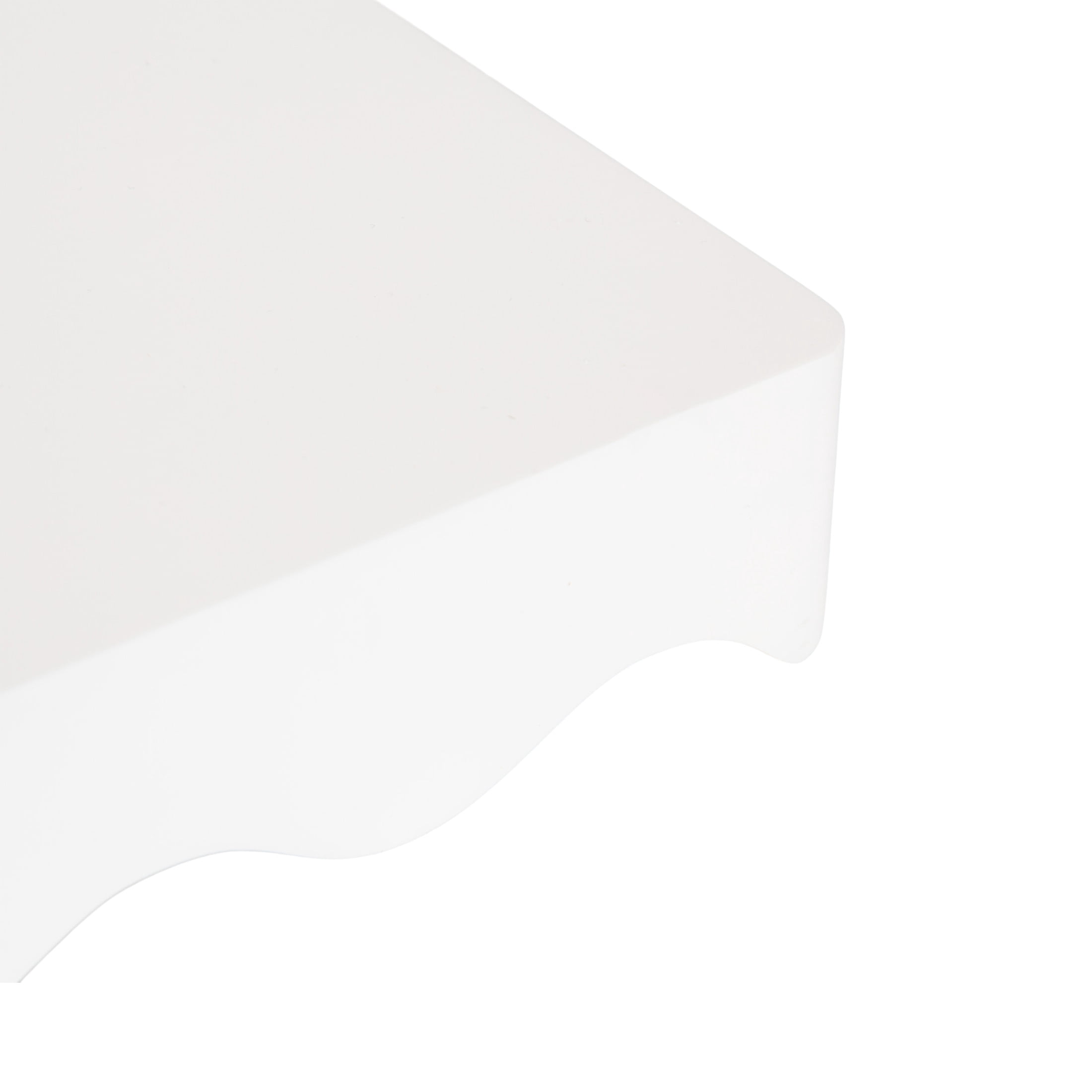 Kate and Laurel Maida Modern Decorative Wavy Wall Floating Shelves, Set of 2, 24 x 8, White, Functional Scalloped Kitchen and Bathroom Shelves for Above Toilet or Cute Dorm Room Bookshelves