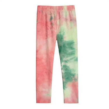 

B91xZ Girls Pants Kids Toddler Baby Girls Spring Summer Print Short Sleeve Long Pants Leggings Clothes Pink Sizes 6-7 Years