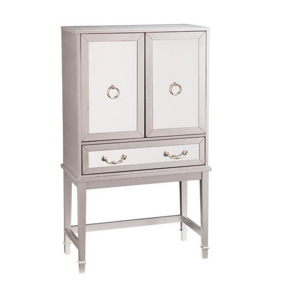 Southern Enterprises Mirage Mirrored Bar Cabinet In Silver
