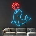 thumbnail image 5 of Handmadetneonsign Seal Playing Ball Neon Sign, Seal Balancing Ball Led Sign, Circus Seal Neon Light, 5 of 5