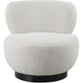 thumbnail image 4 of Maklaine Contemporary Soft Rich Cream Boucle Fabric Accent Chair, 4 of 7