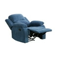 thumbnail image 3 of Light Blue Fluffy Fabric Living Room Manual Recliner Chair, 3 of 10