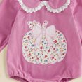 thumbnail image 4 of mgoYE Newborn Baby Girl Halloween Outfit Pumpkin Bubble Romper Embroidery Onesie, Ideal for Pumpkin Patch & Halloween Photos, 4 of 4