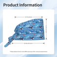 thumbnail image 6 of Kdxio Blue Fish Pattern Turban Hat for Women Men Comfortable Adjustable Cleaning Working Cap with Sweatband, 6 of 8