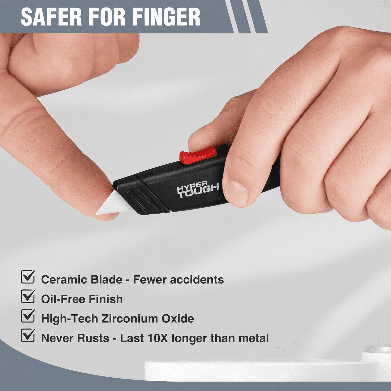 Hyper Tough Ceramic Box Cutter with Auto-Lock Blade