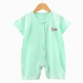 thumbnail image 2 of Baby Onesies Boy Unisex Baby Cotton Romper Boys Short Sleeve One-Piece Jumpsuit Infant Snap Up Bodysuits Summer Outfits 0-24M, 2 of 4