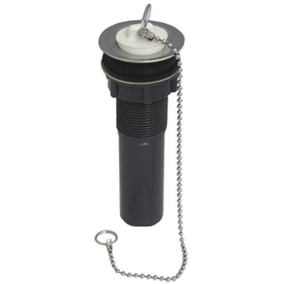 Lasco 1-1/4 In. Black Plastic C.O. Plug Plastic 1-Piece Bathroom Sink Drain