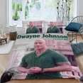 thumbnail image 2 of Dwayne Johnson Conjunto de sábanas temático, trío de piezas, cómodo y amigable con la piel, diseño único, regalo de decoración para el hogar para familiares, amigos y fans, 90 cm * 190 cm, 2 of 6