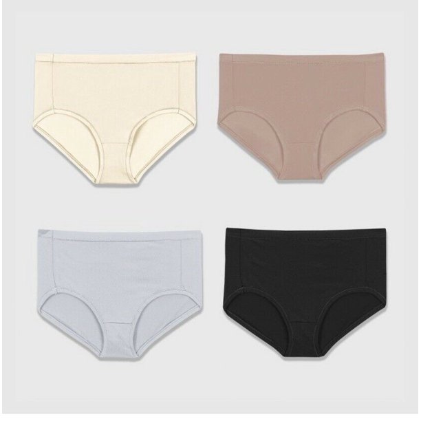 Hanes Premium Women's Cool Comfort XTemp Briefs Underwear 4 Pack Multi
