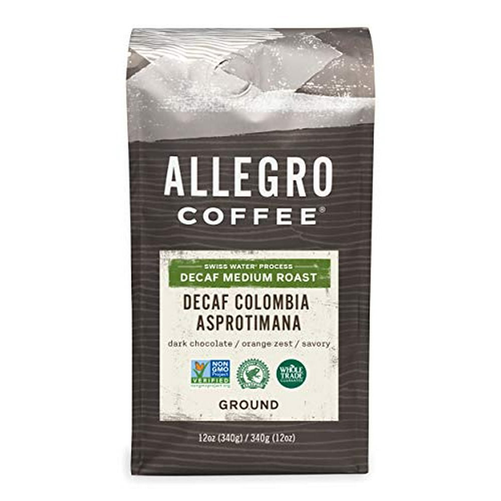 Allegro Coffee Decaf Colombia Medium Roast, Ground, 12.0 Ounce