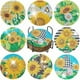 thumbnail image 1 of Cuadros Decorativos 8 posavasos antideslizantes DIY apilables creativos para protección de mesa (BD022) Wdftyju  de costura negro 4 estilos, 1 of 9
