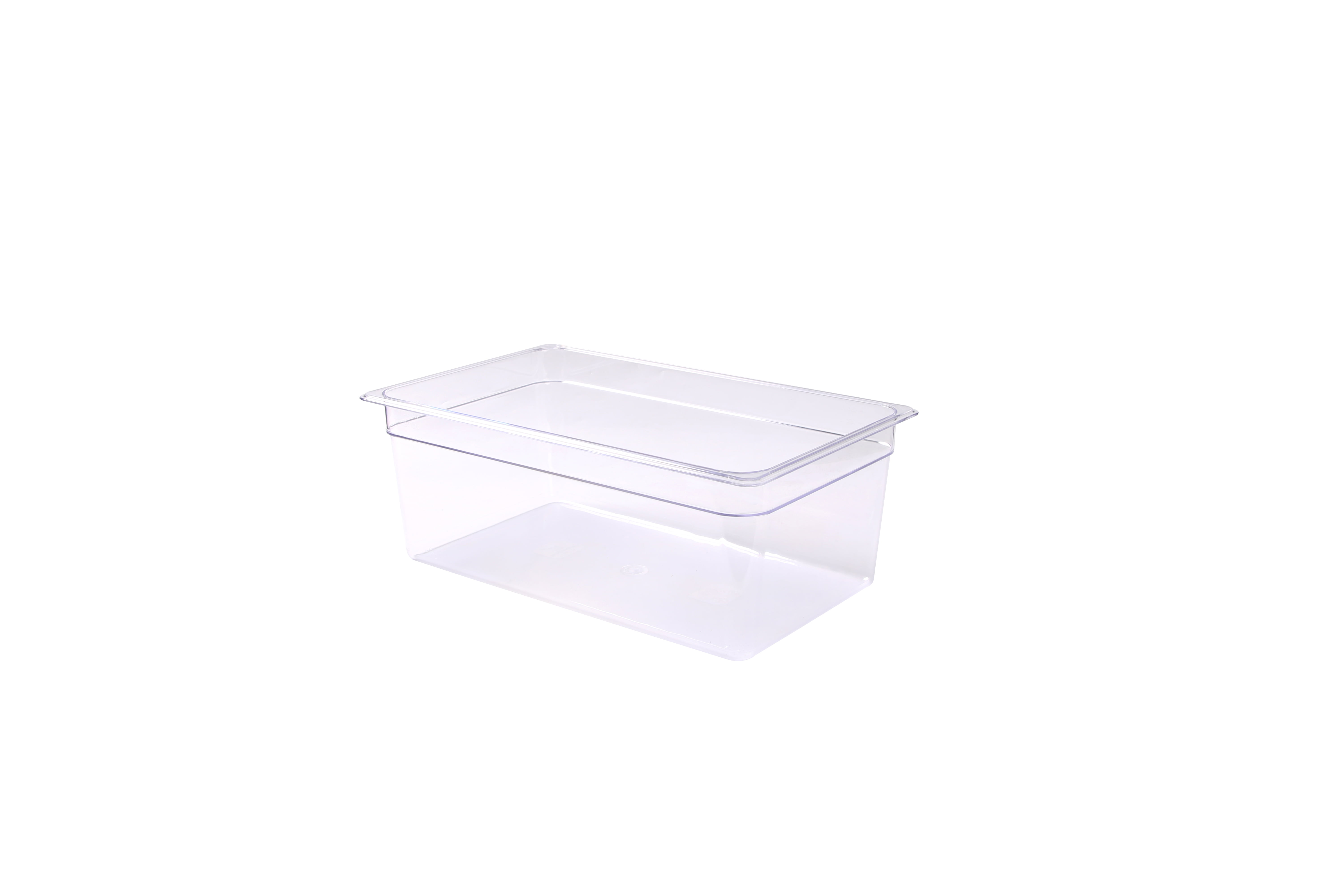 Cold Food Pan - Plastic Cold Food Storage Container - 1/2 Size - 4 inch Deep - Clear - 1ct Box - Met Lux, Size: Half Size