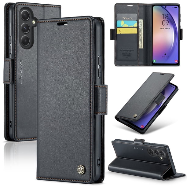 CaseMe Funda de Cuero para Samsung Galaxy A54 5G con Bloqueo RFID, para Samsung Galaxy A54 5G Funda para Mujer y Hombre, Tarjetero con Cierre Magnético, Funda Tipo Folio para Samsung Galaxy A54 5G