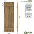 thumbnail image 2 of Ekena Millwork 17 1/2"W x 67"H Americraft Five Board (2 Batten) Exterior Real Wood Joined Board-n-Batten Shutters (Per Pair), Ocean Swell, 2 of 10