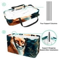 thumbnail image 4 of Fox Large Capacity Reusable Foldable Oxford Cloth Laundry Basket Beach Bag Shopping Basket Grocery Bags, 4 of 7