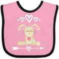 thumbnail image 3 of Inktastic Easter Bunny Girls Girls Baby Bib, 3 of 4