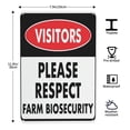 thumbnail image 2 of Visitors Please Respect Farm Biosecurity Tin Sign Warning Metal Sign Vintage Sign Wall Decor for Home Farm Bar Coffee Shop Club Decoration 8x12 Inch, 2 of 6