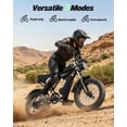 thumbnail image 3 of YVY Electric Bike for Adult,750W Max 28Mph,48V 25AH,90 Miles Electric Bicycle,20" Fat Tires Mountain Bike,Full Suspension,Hydraulic Disc Brakes, 3 of 8