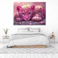 thumbnail image 4 of Mudket Framed Pink Leopard Cub Canvas Wall Art, Cute Trendy Pink Leopard Wall Art for Girls Bedroom, Animal Print Room Decor, Ready to Hang - 12"L x 8"W, 4 of 10