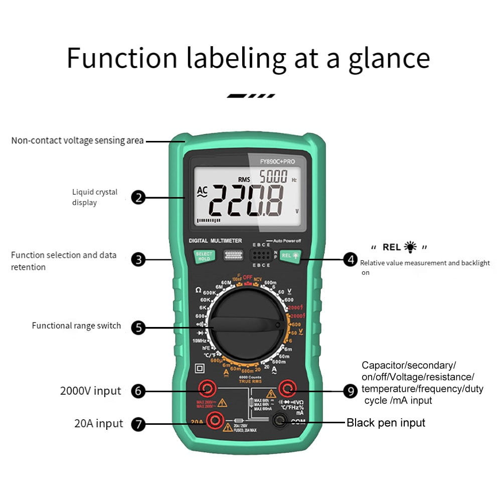 Advanced Digital Photovoltaic Multimeter Fy890C Pro Supporting Comprehensive Measurement Functions For Technicians
