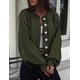 thumbnail image 3 of Suéter PRETTYGARDEN 2025 Tejido Grueso con Botones XL Verde Militar, 3 of 5