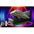 thumbnail image 5 of Twin Bed Frame: Black PU Upholstered, LED Lights, USB Charging, Hydraulic Storage, 81"x44", Bedroom Furniture. Modern Design, Easy Assembly., 5 of 38