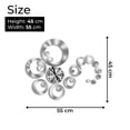thumbnail image 2 of Accent Collection Silver Swirls DIY 3D Wall Clock Kit, Silent & Frameless, 2 of 5