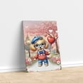 thumbnail image 3 of Happy Valentine’s Day Adorable Goldendoodle Puppy Holding Heart Balloon Vertical Matte Canvas Poster Doodle Dog Lover Gifts Idea Wall Art Home Decor - 00030, 3 of 5