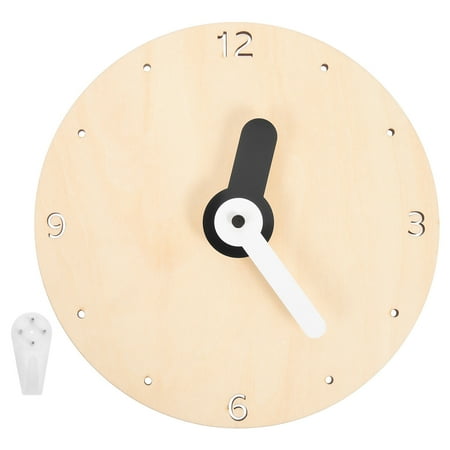 FUEENIRVA Wall Clock Silent Multi Linden Wood Round Decoration 1Set for Friends