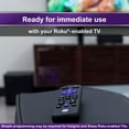 GE Roku TV Direct Replacement TV Remote Control in Black, 66814