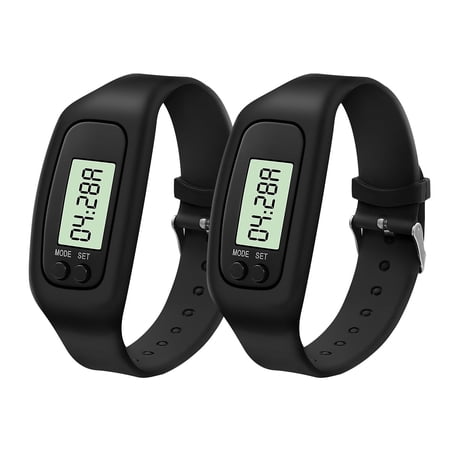 Watch LCD Pedometer Step Fitness Women Men Calorie Digital Bracelet Walking Distance Electronic