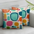 thumbnail image 2 of Nawypu  Geometric Pillow Case Retro Style Shapes Home Decor Cushion Covers for Couch Bedroom Sofa Living Room Bed Chair Standard  Multicolored 2pc 20x20in, 2 of 6
