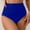 Blue, variant on Bikini Bottoms Women's High Waist Swimming Shorts Sexy Lightweight Bikini Bottoms Retro Ruched Comfortable Soft Bikini Bottom Swimsuits