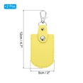 thumbnail image 2 of Uxcell Leather Key Fob, 2 Pcs Leather Key Fobs with Key Rings DIY Keychain Holder for Car Keys, Yellow, 2 of 5