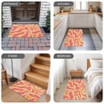 thumbnail image 6 of Pink Orange Door Mat Indoor Outdoor, Art Abstract Modern Geometric Non Slip Welcome Mat with Rubber Backing, Absorbent Fabric Front Door Mats Entryway Rug for Home Patio Entrance 16"x24", 6 of 9