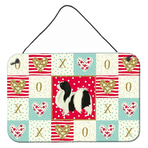 Carolines Treasures CK5938DS812 Japanese Chin Love Wall or Door Hanging Prints 8x12 multicolor