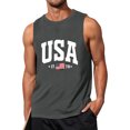 thumbnail image 2 of Dwelliawo 250th Anniversary Usa Summer Tank Tops Independence Day 4th Of July 1776-2026 Sleeveless Men's Tank Top Gray 4xL, 2 of 4