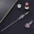 thumbnail image 4 of Pen de Cristal Dip Pen retro Elegante Flower Glass Signature Ink, 4 of 7